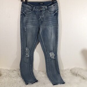 Refuge Medium Wash Distressed Skinny Jeans sz. 6